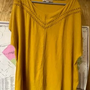 Loft yellow plus size top
